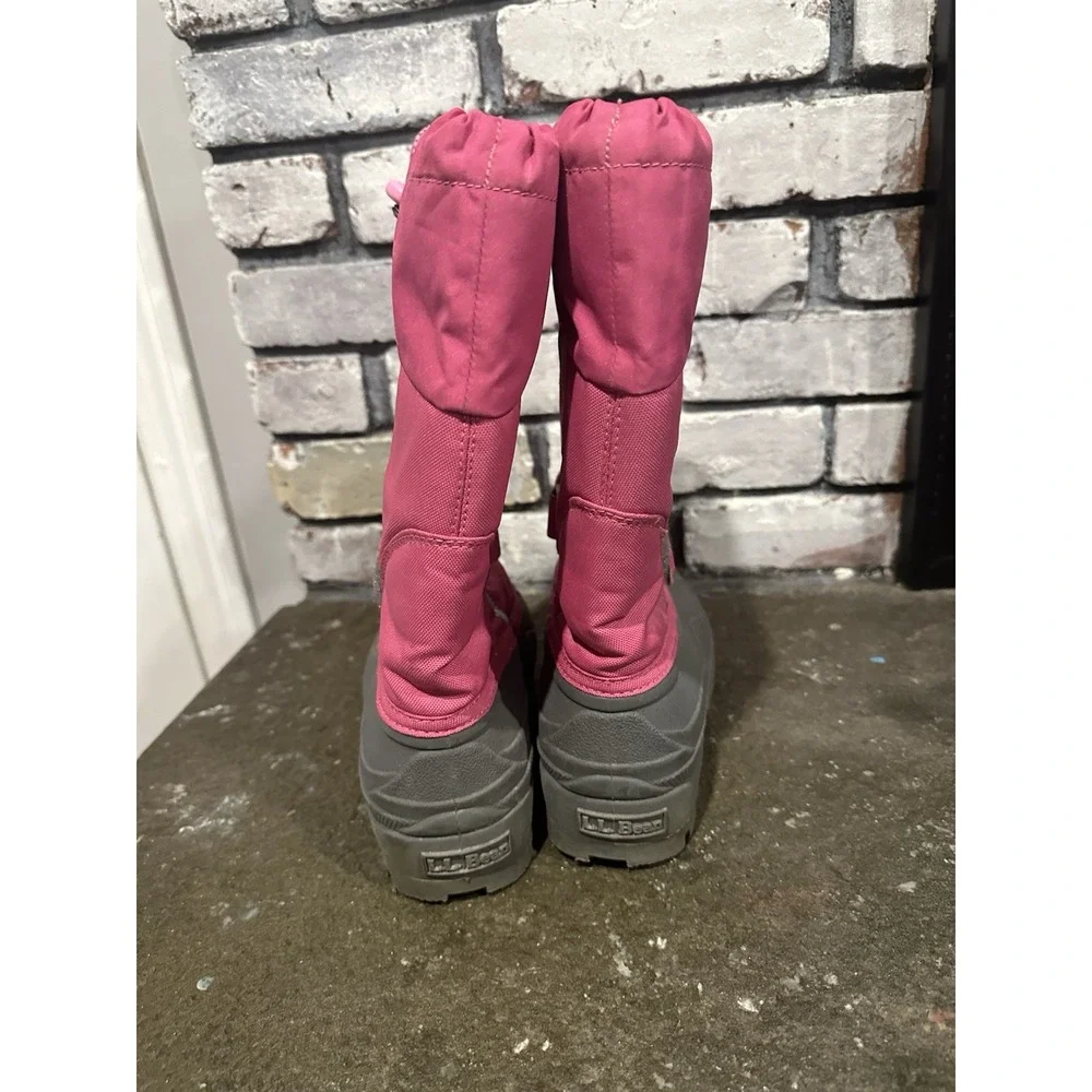 L.L. Bean Northwoods Waterproof Winter Boots Snow Pink Big Kids 4 $80 Retail